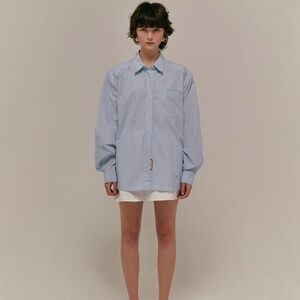 Blue Stripe Overfit Shirts
